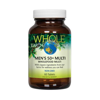 Whole Earth & Sea Men's 50+ Multi (Wholefood Multi) 60t